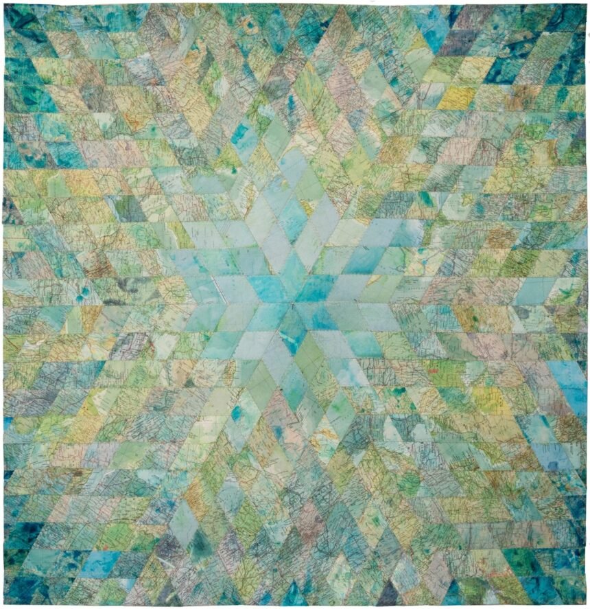 Faith XLVII Sews Textiles Made from World Maps and Currency to Explore the ‘Veins of the World’ — Colossal