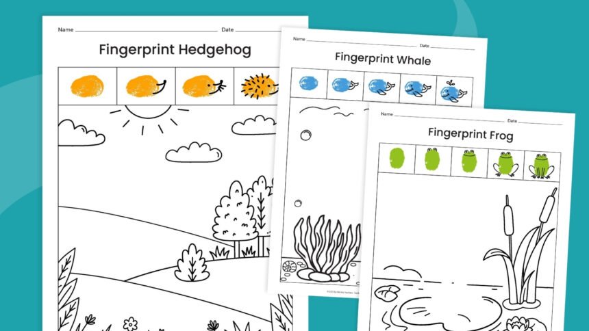 Fingerprint Art: How-To Plus Free Printable