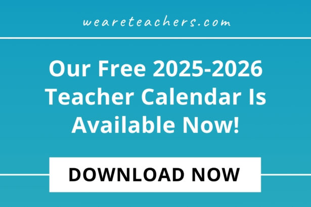 Free Printable 2025-2026 Teacher Calendar