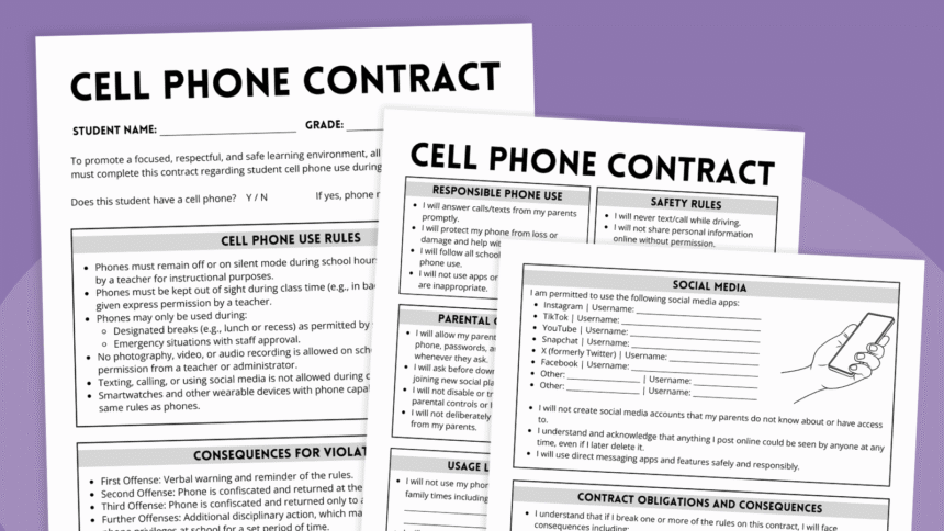 Free Printable Cell Phone Contracts for Teens