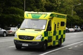 Girl taken to hospital after moped hits pram-pusher