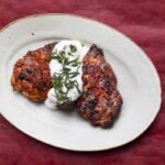 Grilled chicken with harissa paste