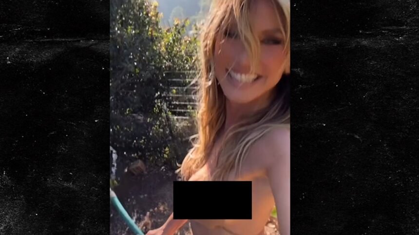 Heidi Klum Shows Off Green Thumb, Hot Bod While Gardening in Bikini