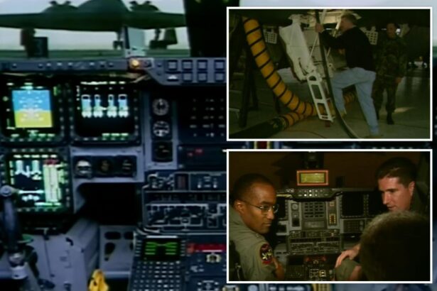 Inside the cockpit of a B-2 bomber