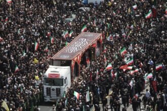 Iran holds funeral procession for top commanders killed in Israeli strikes