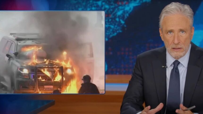 Jon Stewart Calls L.A. ‘Our Most Flammable City’ Amid ICE Protests