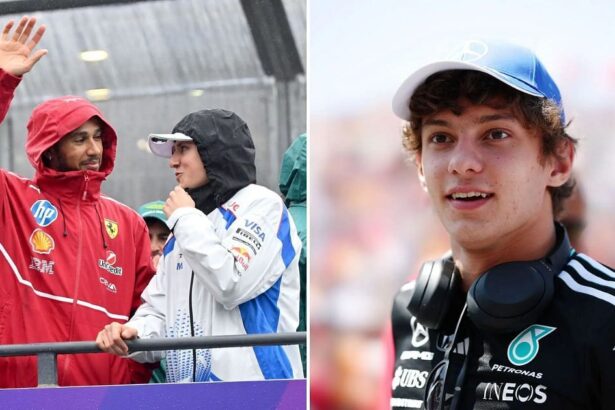 Lewis Hamilton and Isack Hadjar troll 18-year-old Mercedes star for waving at nobody