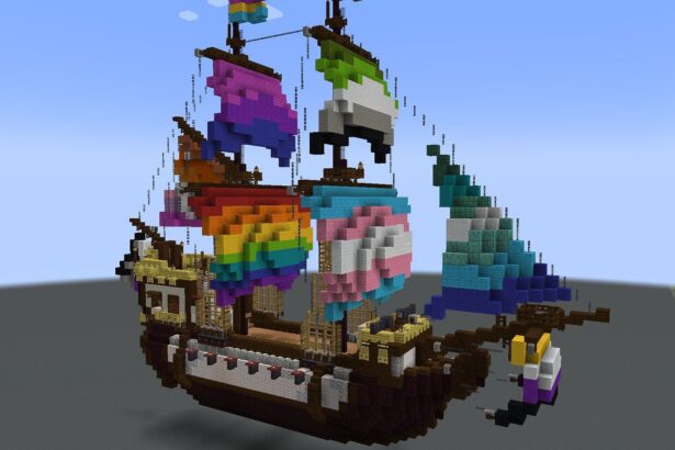 Minecraft fan celebrates Pride month with queer-themed ship build