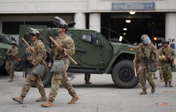 National Guard deployed in LA against anti-deportation protesters