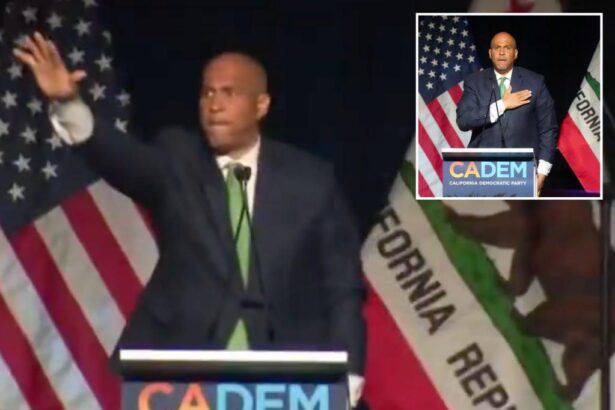 New Jerey Sen. Cory Booker roasted for Nazi salute at California Democratic convention