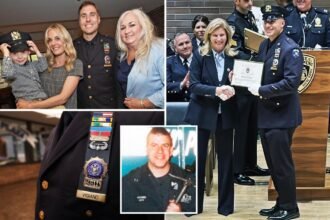Newly promoted detective will wear same shield number as 9/11 hero dad