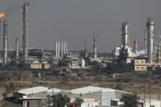 Oil price falls back as flow of crude through Strait of Hormuz unaffected