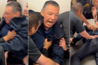 Sen. Alex Padilla Manhandled, Handcuffed, Forcibly Removed From Kristi Noem Presser