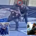 Shocking footage captures moment knife-wielding maniac lunges at officers inside NYC courthouse