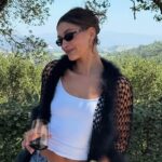 Hailey Bieber Brings Frosé Nails to Her Wine Country Girls’ Trip