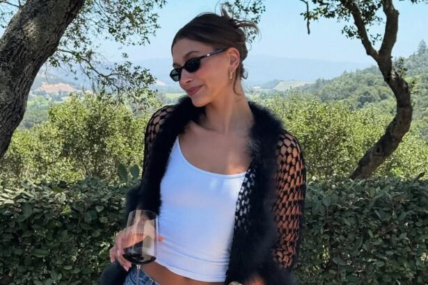 Hailey Bieber Brings Frosé Nails to Her Wine Country Girls’ Trip