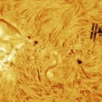 Solar Flare Photobombs The ISS in Perfectly Timed Photo : ScienceAlert