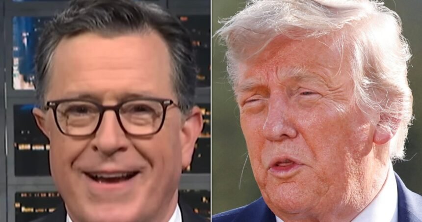 Stephen Colbert Spots Awkward Moment Between Trump And Melania