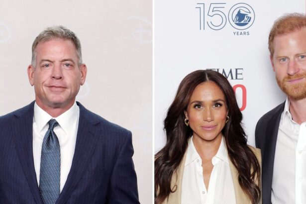Troy Aikman Jokes About Neighbors Prince Harry and Meghan Markle