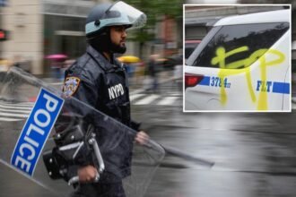 Vandals painted anti-police slogun ‘FTP’ on NYC patrol car