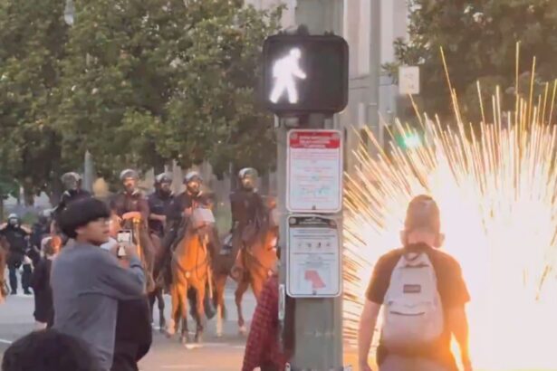 Violent Rioters Fire Off Exploding Projectiles at Police Horses – Use Fireworks and Explosives to Attack Police (Video) |