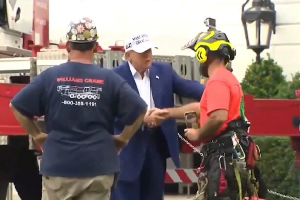 WATCH: Trump Greets Workers and Unveils New Flag Poles That He Paid for Personally on White House Lawns – Flag Pole Installer Tells Him “Thanks for Bringing America Back!” |