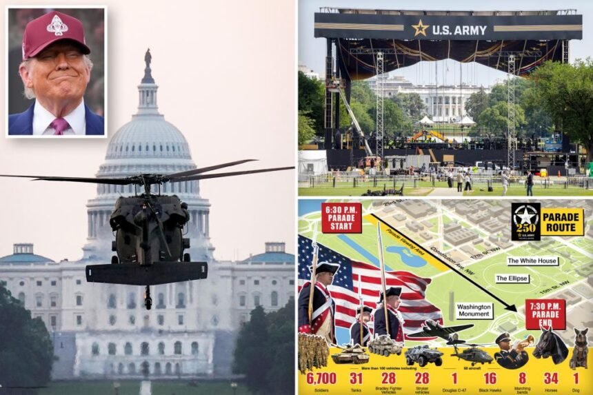 What to expect at Trump’s  million military parade in DC