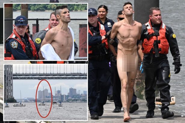 An unhinged NYC man ditched his clothes, then hijacked a dinghy