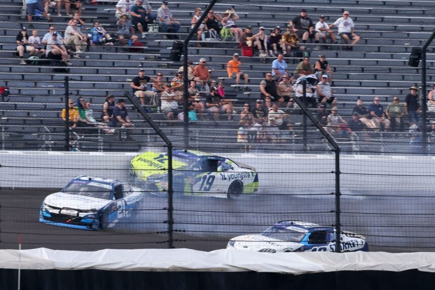 Austin Hill defends himself after wrecking Aric Almirola at Indianapolis Xfinity race