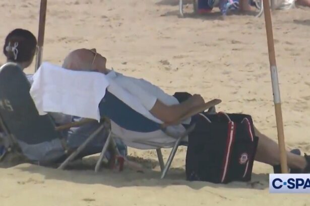 Biden Seen on Beach Struggling with Chair During First 4th of July Weekend Since Leaving Office |