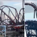 Cedar Point’s ‘Siren’s Curse’ rollercoaster breaks down for 4th time since opening, forcing riders to scale down 160-foot tall curve: video