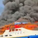 Ferry Engulfed in Flames With 280 Onboard, Passengers Leap Into Ocean