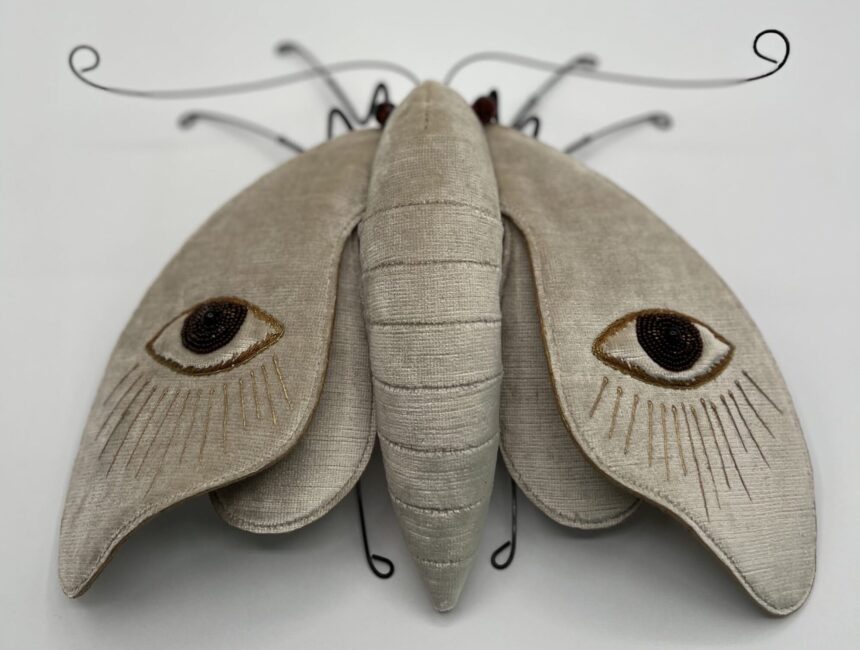 From Velvet and Vintage Textiles, Larysa Bernhardt Embroiders Otherworldly Moths — Colossal