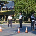 Gunmen in ski masks shoot two men dead outside NYC park, then escape on moped: cops