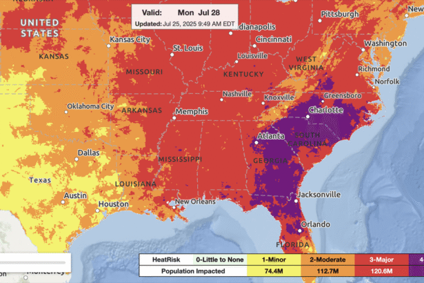 Heat Dome Temperatures May Break Records in Eastern U.S.