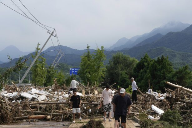 Heavy rains and flooding kill at least 34 people in and near Beijing : NPR