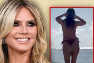 Heidi Klum Goes Topless at Beach, on Video