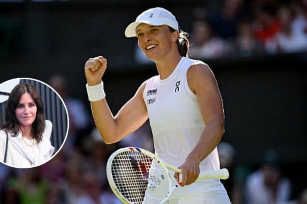 Iga Swiatek hugs F.R.I.E.N.D.S star actress Courteney Cox moments after winning Wimbledon 2025 in adorable celebration