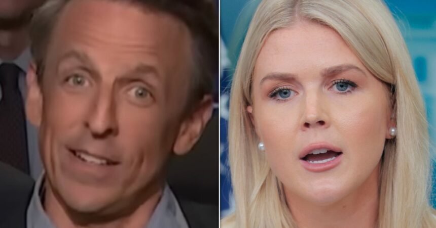 Karoline Leavitt Blows Seth Meyers’ Mind In Spoof Presser