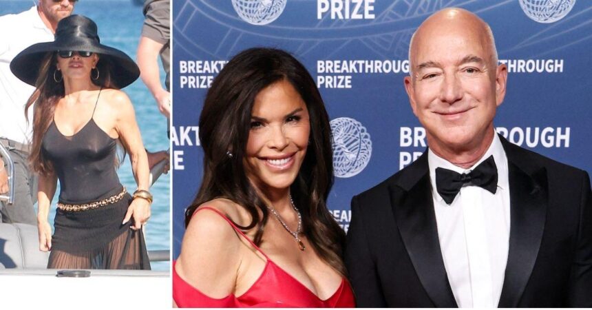 Lauren Sanchez’s Nipples Protrude From Daring Dress On Vacation