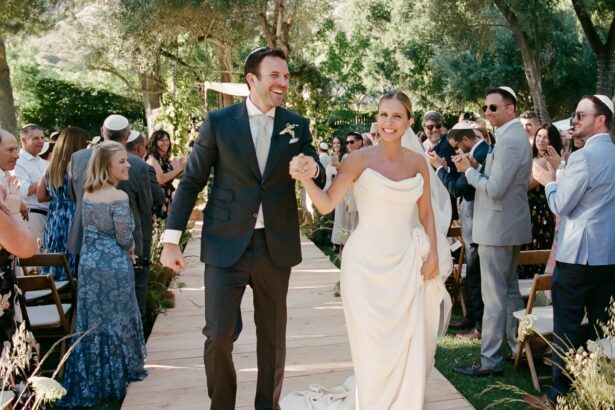 This Stylist Bride Wore Custom Schiaparelli to Marry in the Santa Susana Mountains