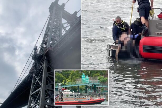 One man jumped off bridge, another entered water from pier