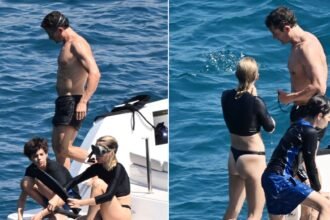Orlando Bloom Snorkels With Son and Bikini Babe