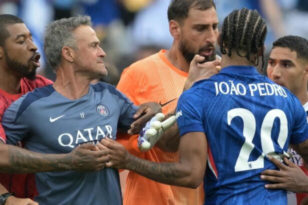PSG manager Luis Enrique involved in altercation with Chelsea’s Joao Pedro after Club World Cup final