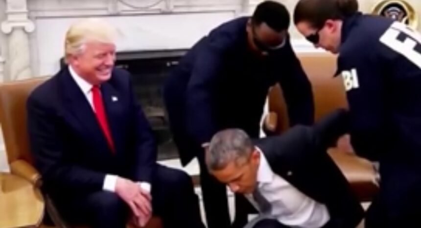 President Trump Sets Internet on Fire with Video of Obama Getting Arrested by FBI Agents and Tossed Into Jail |
