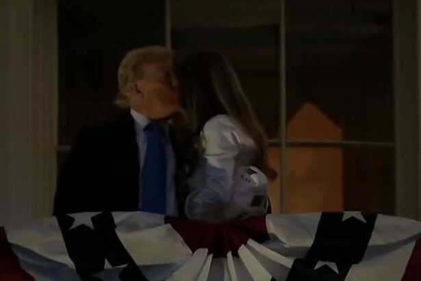 President Trump and First Lady Melania Share Tender Kisses on the White House Balcony on the 4th of July |