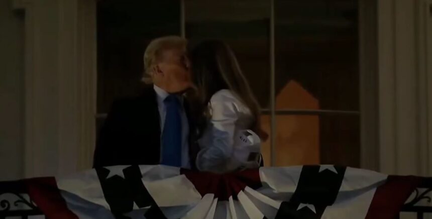 President Trump and First Lady Melania Share Tender Kisses on the White House Balcony on the 4th of July |