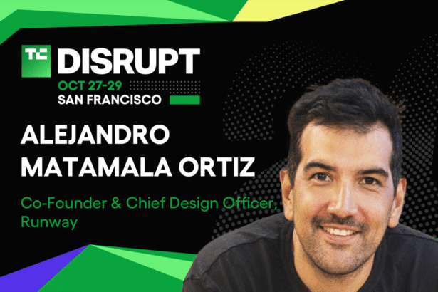 Runway co-founder Alejandro Matamala Ortiz takes the AI stage at Disrupt 2025