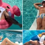 Swimming Pool Stars — Celebs Floating Away