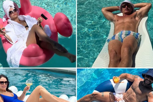 Swimming Pool Stars — Celebs Floating Away